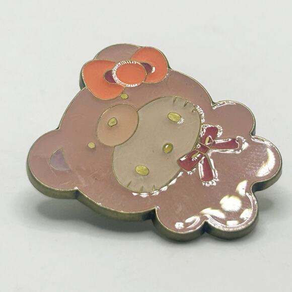 Hello Kitty and Friends Sanrio Mystery Enamel Pin Latte Pink Bear Costume EUC - Picture 2 of 3